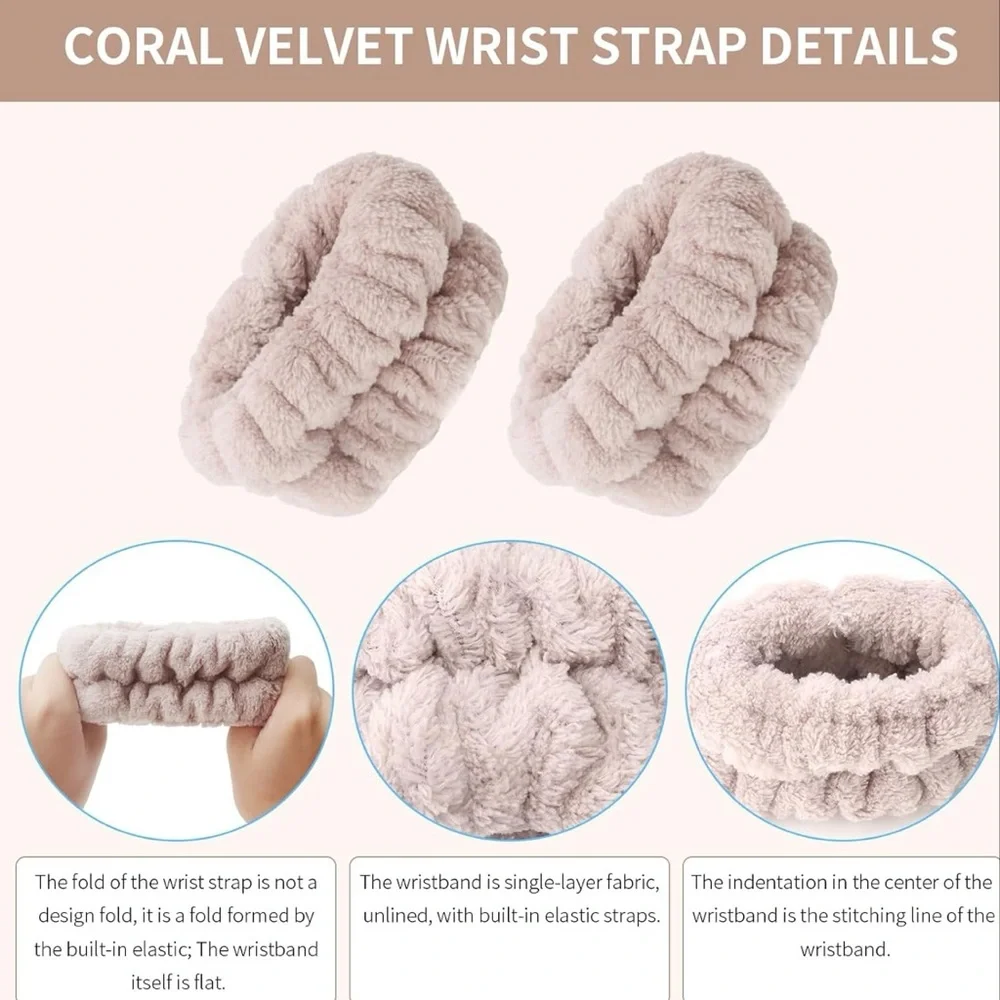 Snail Spa Headband & Wristband Set for Face Washing Skincare Makeup, [New] Gray - Picture 6 of 8